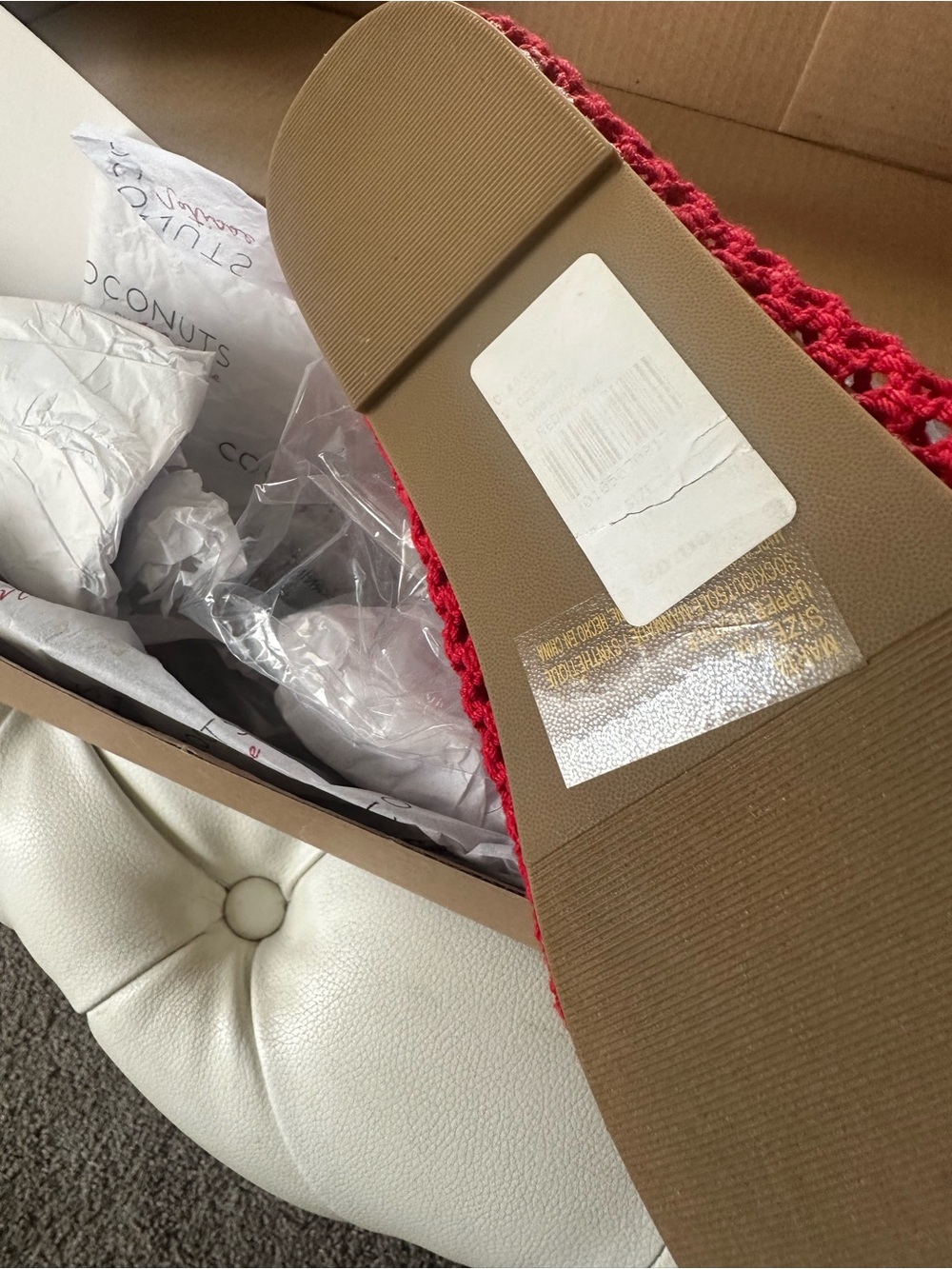 Anthropologie Red Woven Mesh Ballet Flats - Picture 5 of 5
